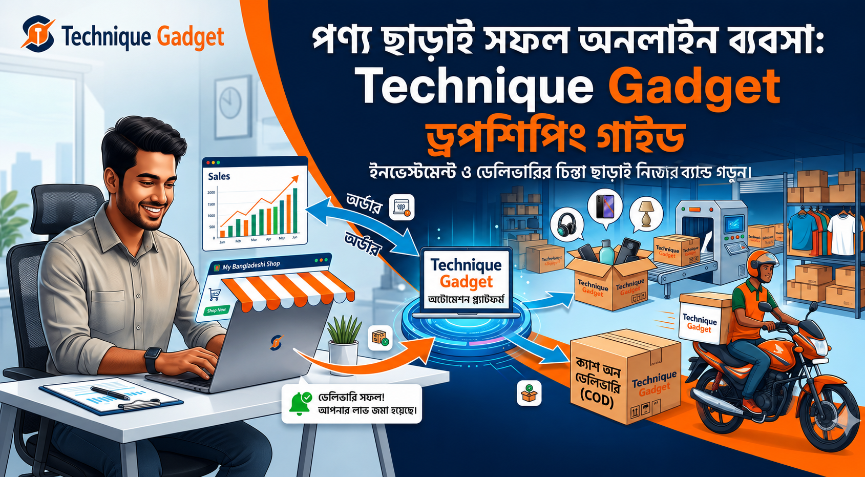 পণ্য ছাড়াই অনলাইনে ব্যবসা: Technique Gadget -এর সাথে ঝুঁকিমুক্ত যাত্রার শুরু (২০২৬ আপডেট)